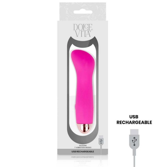 Επαναφορτιζόμενος Δονητής Σημείου G - Rechargeable Vibrator Two Pink Sex Toys 