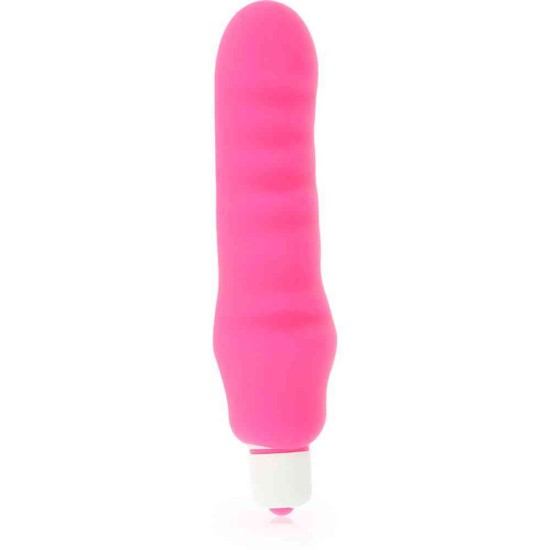 Κλασικός Δονητής Με Ραβδώσεις - Genius Silicone Vibrator Pink Sex Toys 