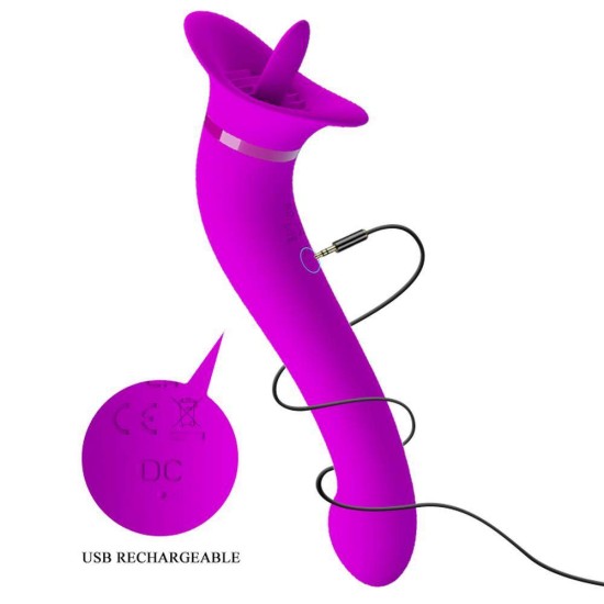 Κολπικός Και Κλειτοριδικός Δονητής - Faust Double G Spot Licking Vibrator Sex Toys 