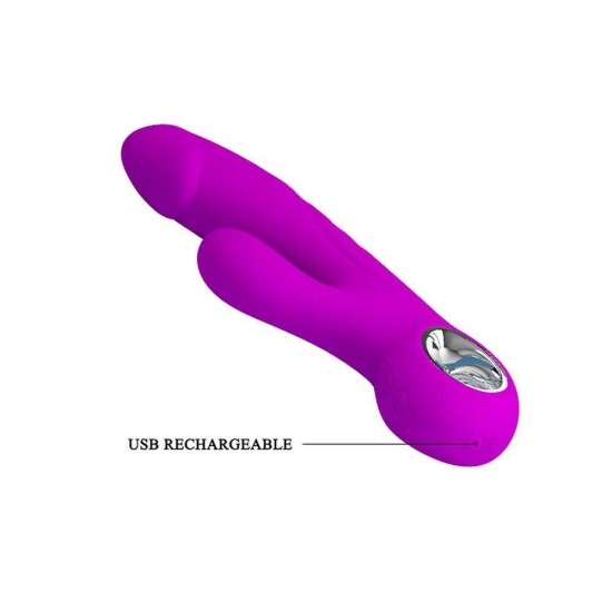Επαναφορτιζόμενος Δονητής Rabbit - Gordon Rechargeable Rabbit Vibrator Purple Sex Toys 