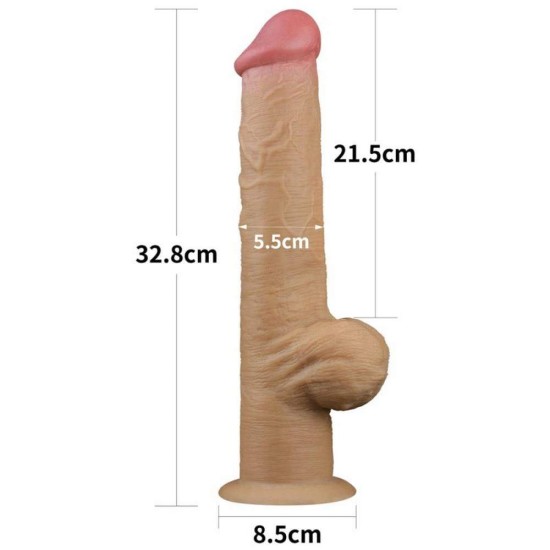 Ομοίωμα Πέους Με Λαβή - Silicone Handle Nature Cock Beige 31cm Sex Toys 