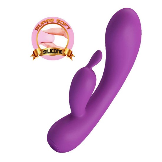 Μαλακός Διπλός Δονητής - Grace Super Soft Rabbit Vibrator Purple Sex Toys 
