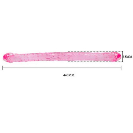 Διπλό Ρεαλιστικό Ομοίωμα Πέους - Realistic Double Dong Pink 44cm Sex Toys 