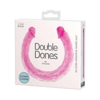 Διπλό Ρεαλιστικό Ομοίωμα Πέους - Realistic Double Dong Pink 44cm