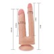 Διπλό Πέος Για Διπλή Διείσδυση - Skinlike Double Penetration Soft Cock 22cm Sex Toys 