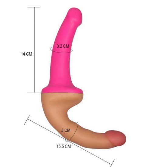 Εύκαμπτο Διπλό Ομοίωμα - Double Ended Dildo Flesh/Pink 30cm Sex Toys 