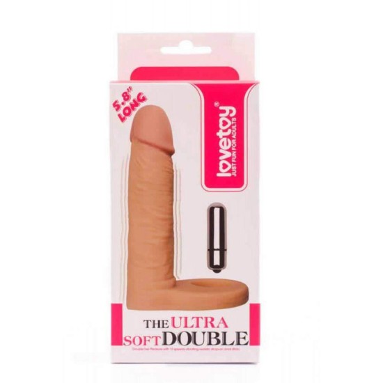 Ομοίωμα Πέους Για Διπλή Διείσδυση Με Δόνηση- The Ultra Soft Double Vibrating 1 Sex Toys 
