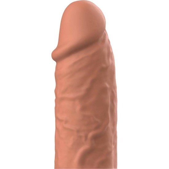 Ρεαλιστική Επέκταση Σιλικόνης - Penis Extender Extra Comfort Silicone Sleeve V3 Brown Sex Toys 