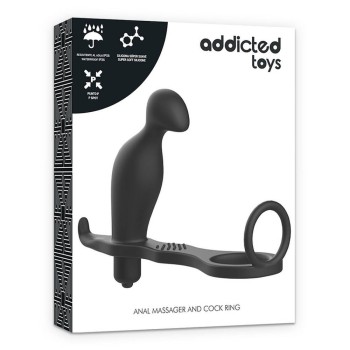 Anal Plug With Black Silicone Cock Ring