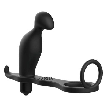 Anal Plug With Black Silicone Cock Ring