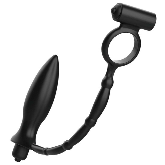 Δονούμενη Σφήνα Με Δονούμενο Δαχτυλίδι - Anal Plug With Vibrating Penis Ring Sex Toys 