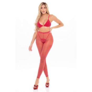 Tall Order 3pc Lingerie Set Red