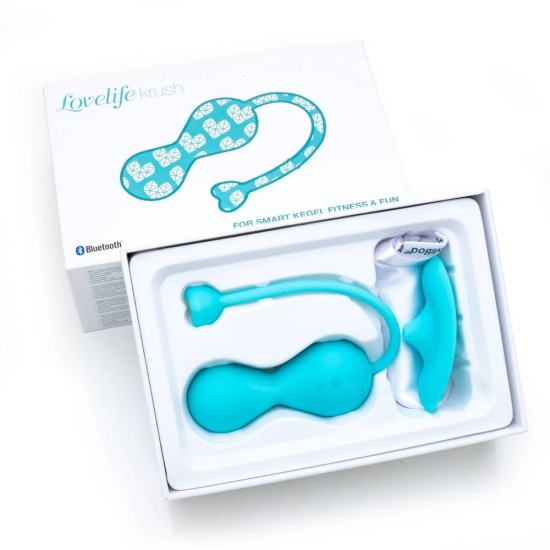 Κολπικές Μπάλες Με Εφαρμογή Κινητού – Krush App Connected Bluetooth Kegel Turquoise Sex Toys 