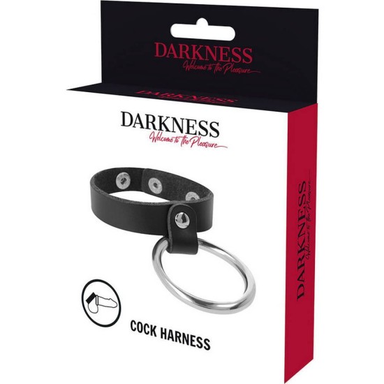 Δαχτυλίδι Πολλαπλών Σημείων – Darkness Leather Cock Harness No3 Black Sex Toys 