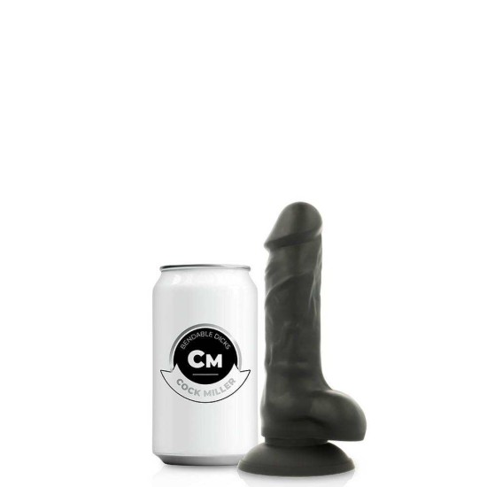 Ευλύγιστο Πέος Σιλικόνης - Cock Miller Silicone Dual Density Black 13cm Sex Toys 