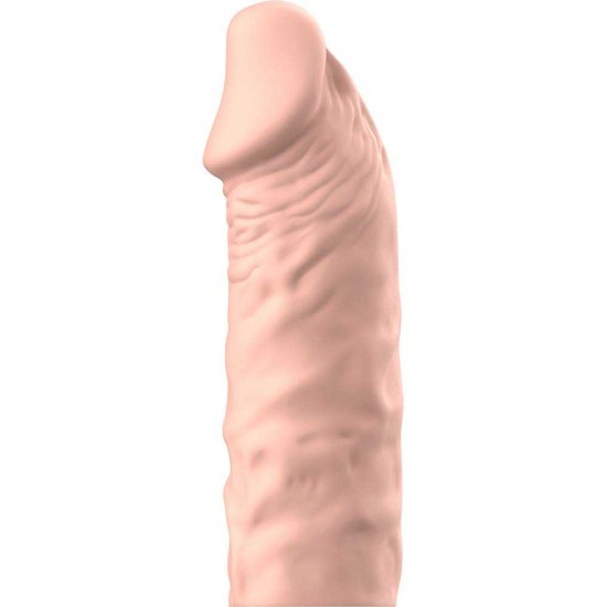 Ρεαλιστική Επέκταση Σιλικόνης - Penis Extender Extra Comfort Silicone Sleeve V5 Beige Sex Toys 