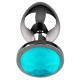 Metal Anal Plug With Gem Small Blue Sex Toys