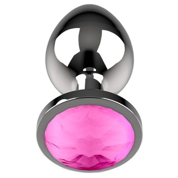 Μεταλλική Σφήνα Με Κόσμημα - Metal Anal Plug With Gem Large Pink
