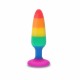 Πρωκτική Σφήνα Σιλικόνης - Twink Plug Medium Rainbow Sex Toys 