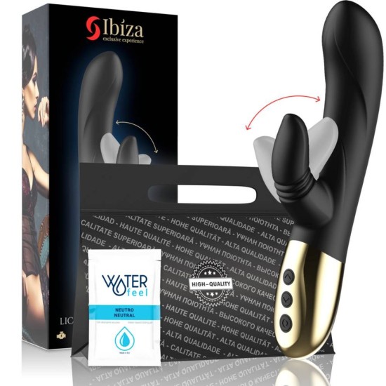 Ibiza Licking Rabbit Vibrator Black Sex Toys
