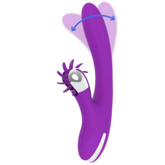 Rabbit Δονητής Με Κίνηση - Bunny Funny Wave Rabbit Vibrator Purple Sex Toys 