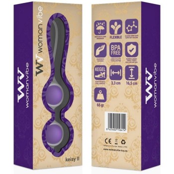 Κολπικές Μπάλες Σιλικόνη – Womanvibe Keisy II Silicone Balls Purple