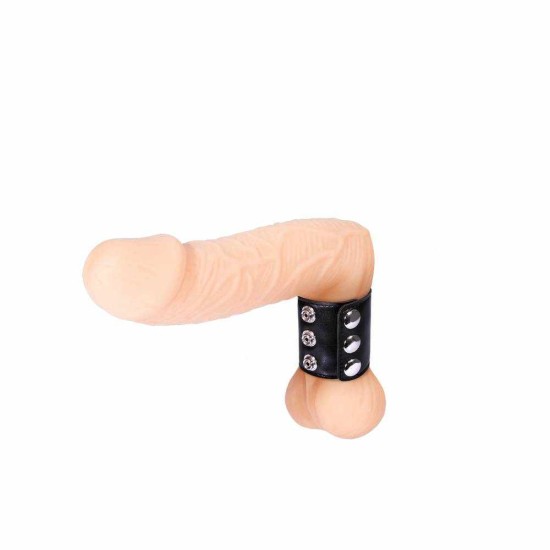 Δερμάτινο Δαχτυλίδι Για Όσχεο - Men's Expert Ball Stretcher Black Sex Toys 