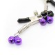 Double Bells Nipple Clamps Purple Fetish Toys 