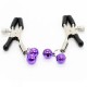 Double Bells Nipple Clamps Purple Fetish Toys 