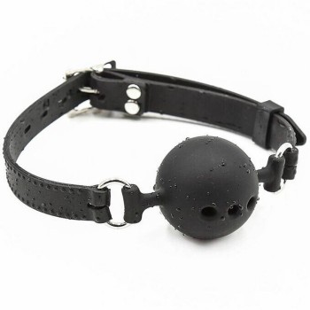 Ohmama Fetish Breathable Silicone Ball Gag Black