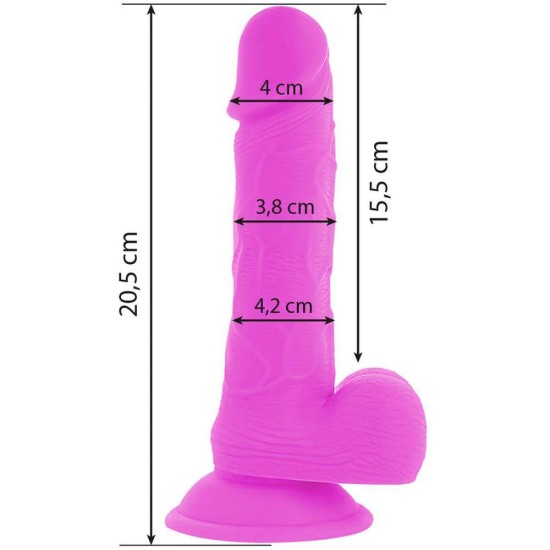 Ευλύγιστος Ρεαλιστικός Δονητής - Diversia Flexible Vibrating Dildo Purple 20cm Sex Toys 