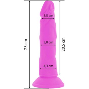 Ρεαλιστικός Δονητής Με Βεντούζα - Diversia Flexible Vibrating Dildo Purple 23cm
