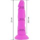 Ρεαλιστικός Δονητής Με Βεντούζα - Diversia Flexible Vibrating Dildo Purple 23cm Sex Toys 