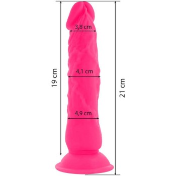 Ρεαλιστικός Δονητής Με Βεντούζα - Diversia Flexible Vibrating Dildo Pink 21cm