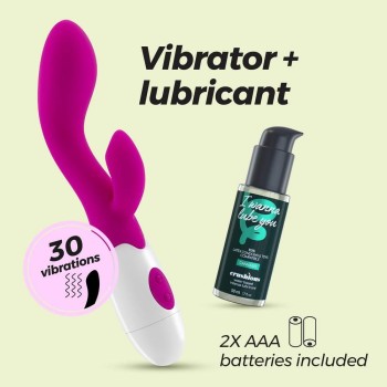 Cherie Rabbit Vibrator Purple With Lubricant