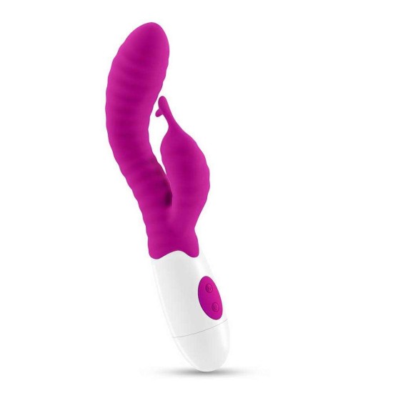 Rabbit Δονητής Με Λιπαντικό - Gummie Rabbit Vibrator Purple With Lubricant Sex Toys 