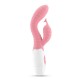 Rabbit Δονητής Με Λιπαντικό - Gummie Rabbit Vibrator Pink With Lubricant Sex Toys 