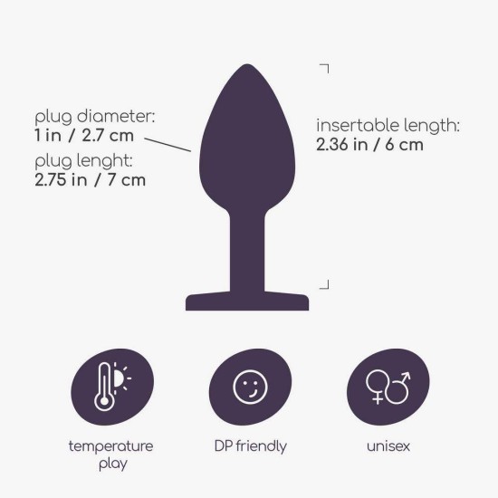 Μεταλλική Σφήνα Με Κόσμημα - Bijou Anal Jewel Plug Small Clear Sex Toys 