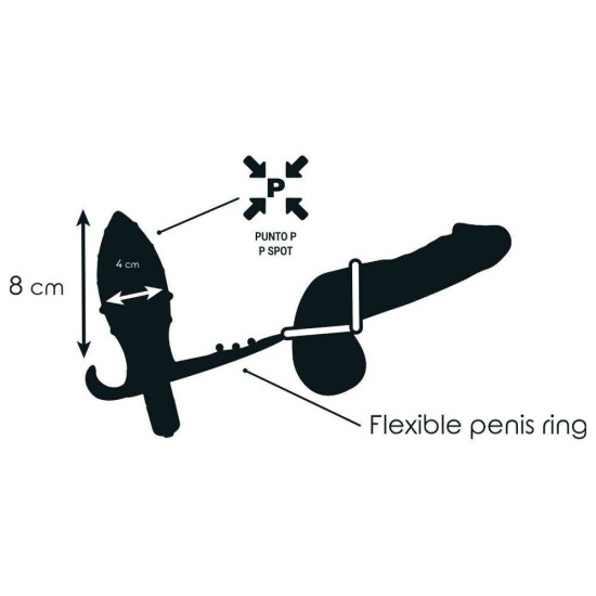 Δονούμενη Σφήνα Με Διπλό Δαχτυλίδι Πέους - Vibrating  Butt Plug & Double Penis Ring  Sex Toys 