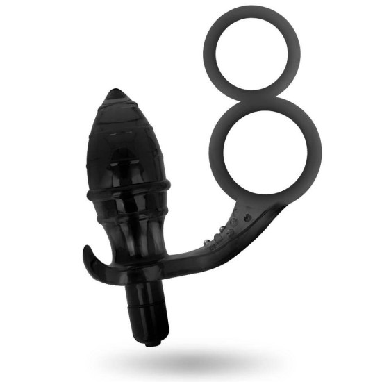 Vibrating  Butt Plug & Double Penis Ring  Sex Toys