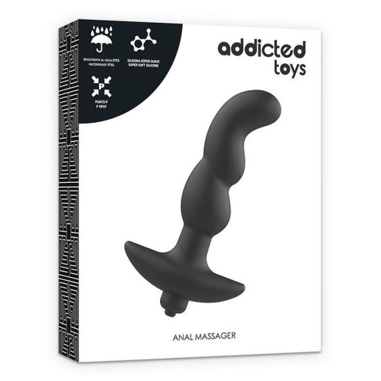Addicted Toys Anal Vibrating Massager Black Sex Toys