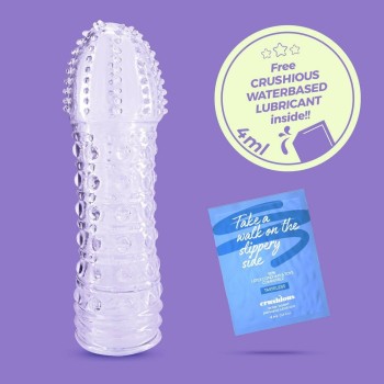 Κάλυμμα Πέους Με Κουκκίδες - Crushious Dotted Penis Sleeve Clear