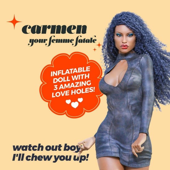 Ρεαλιστική Φουσκωτή Κούκλα - Carmen The Femme Fatale Inflatable Love Doll Sex Toys 