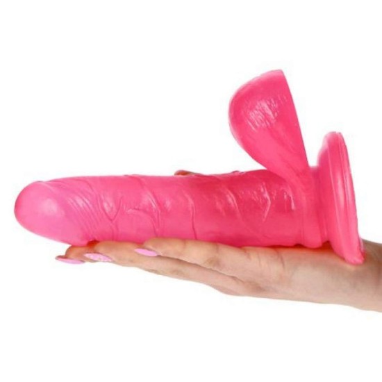 Ροζ Ομοίωμα Πέους Με Όρχεις - Real Rapture Earth Flavour Dildo Pink 16cm Sex Toys 