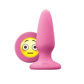 Τάπα Σιλικόνης Με Εικονίδιο - Mojis OMG Butt Plug Medium Pink