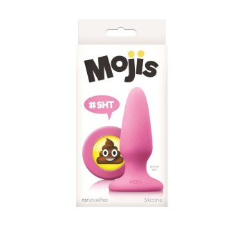 Τάπα Σιλικόνης Με Εικονίδιο - Mojis SHT Butt Plug Medium Pink