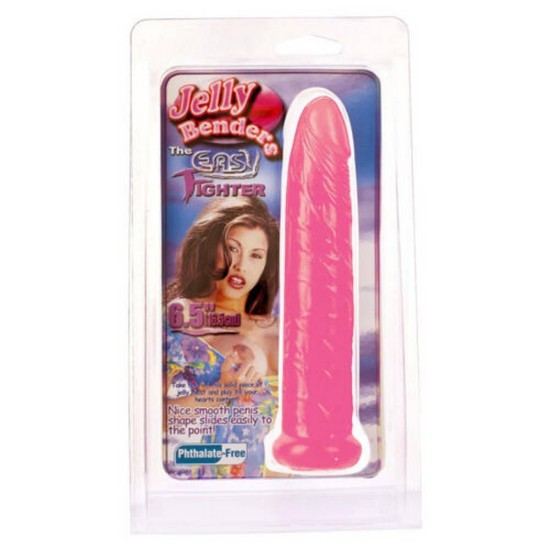 Μαλακό Πέος Χωρίς Όρχεις - Jelly Benders The Easy Fighter Dildo Pink 16cm Sex Toys 