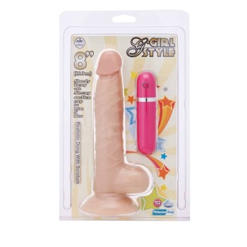 G Girl Style Vibrating Dong Beige 20cm