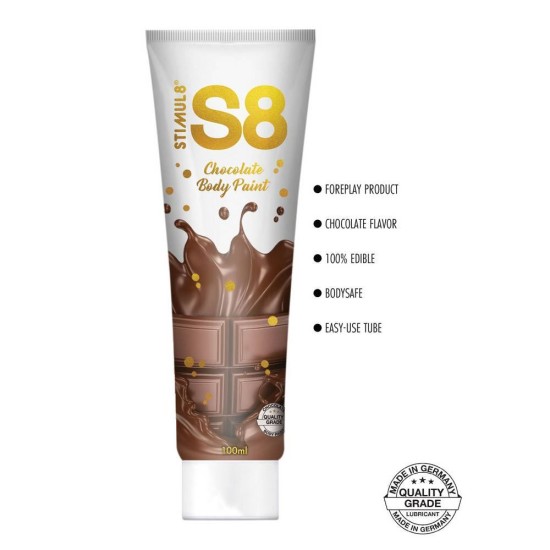 Βαφή Σώματος Με Γεύση Σοκολάτα - S8 Chocolate Body Paint 100ml Sex & Ομορφιά 