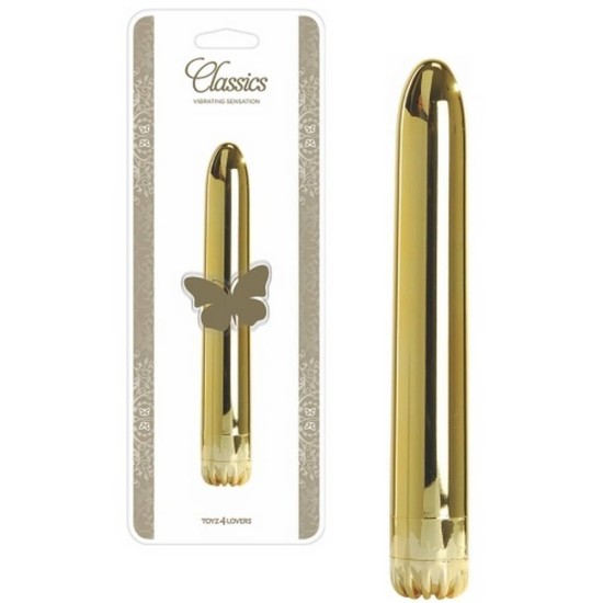 Κλασικός Δονητής - Classics Vibrator Gold Medium Sex Toys 